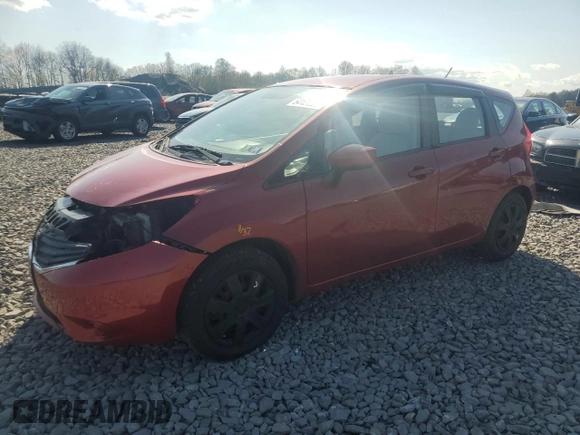 2015 Nissan Note SV with VIN 3N1CE2CP1FL379401, listed as a Copart auction lot 54121285 with 57,545 mi miles and Salvage Title. Bid and sale history available at DreamBid. Image 1.