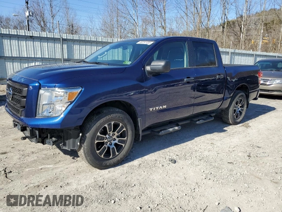 2022 Nissan Titan S with VIN 1N6AA1EC4NN107425, listed as a Copart auction lot 48291485 with 19,904 mi miles and Salvage title. Bid and sale history available at DreamBid. Image 1.