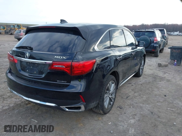 2017 Acura MDX w/Technology Pkg with VIN 5FRYD4H53HB032029, listed as a IAAI auction lot 41900361 with 184,224 mi miles. Bid and sale history available at carsss.com. Image 4.