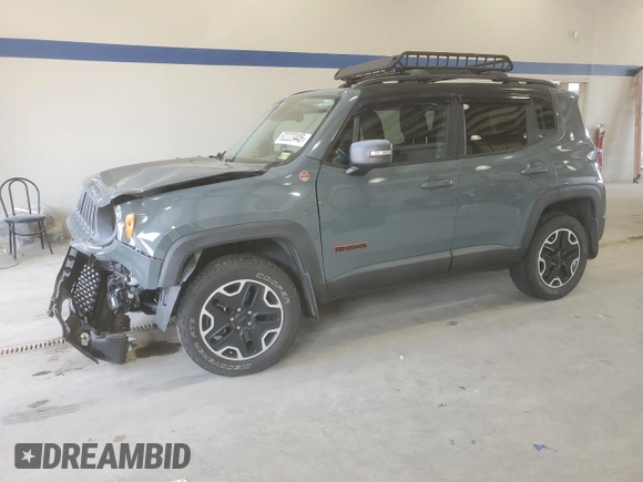 2016 Jeep Renegade Trailhawk with VIN ZACCJBCT2GPC56026, listed as a Copart auction lot 62223445 with 113,915 mi miles and Salvage title. Bid and sale history available at DreamBid. Image 1.