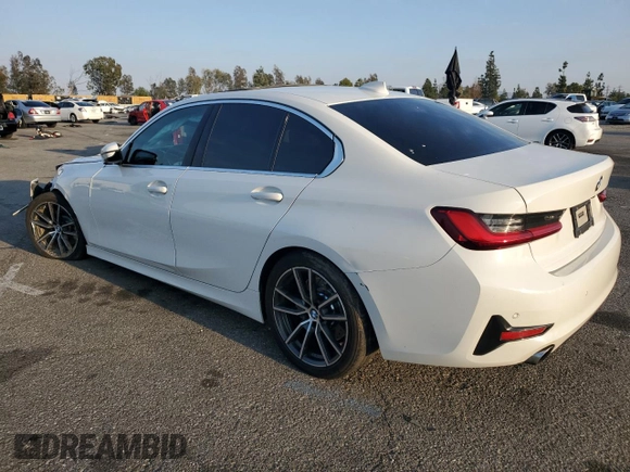 2020 BMW 3 Series 330i with VIN 3MW5R1J04L8B21380, listed as a Copart auction lot 42872005 with 89,553 mi miles and Salvage Title. Bid and sale history available at carsss.com. Image 2.