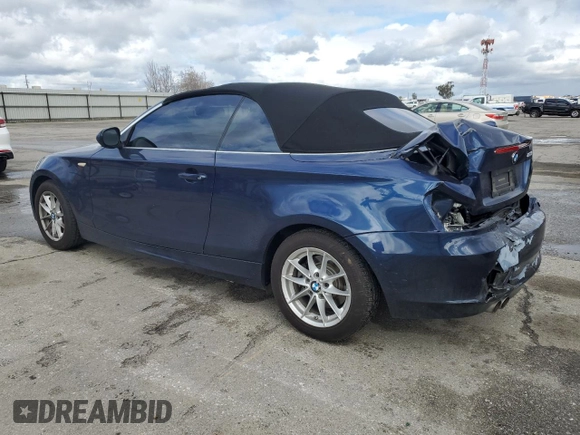 2011 BMW 1 Series 128i with VIN WBAUN1C57BVH83615, listed as a Copart auction lot 44755235 with 97,138 mi miles and Salvage title. Bid and sale history available at DreamBid. Image 2.