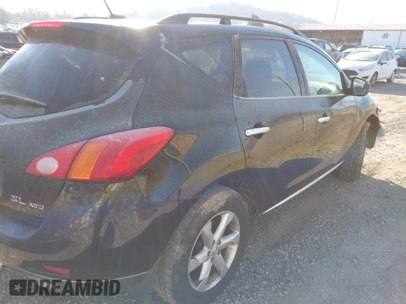 2009 Nissan Murano S with VIN JN8AZ18W09W143988, listed as a IAAI auction lot 41168447 with 183,508 mi miles and . Bid and sale history available at carsss.com. Image 4.