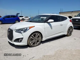 2016 Hyundai Veloster Turbo z VIN KMHTC6AE1GU282665, wystawiony jako Copart lot #55863845 z przebiegiem Nie podano mil oraz Szkoda całkowita • Salvage title. Historia ofert i sprzedaży dostępna na DreamBid. Obrazek 1.
