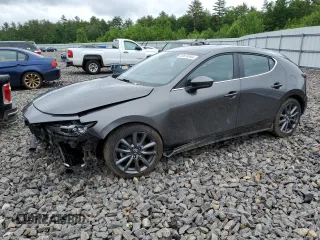 2019 Mazda Mazda3 Hatchback with VIN JM1BPBJMXK1142158, listed as a Copart auction lot 59874944 with 60,256 mi miles and Salvage Title. Bid and sale history available at carsss.com. Image 1.