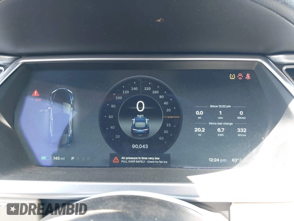 2014 Tesla Model S 60 with VIN 5YJSA1H18EFP31969, listed as a IAAI auction lot 42312485 with 90,043 mi miles and . Bid and sale history available at DreamBid. Image 7.