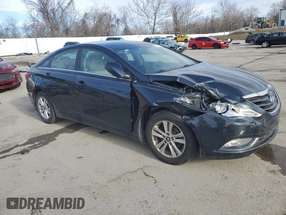 2013 Hyundai Sonata GLS with VIN 5NPEB4AC0DH624289, listed as a Copart auction lot 47611775 with 126,320 mi miles and Salvage Title. Bid and sale history available at carsss.com. Image 4.