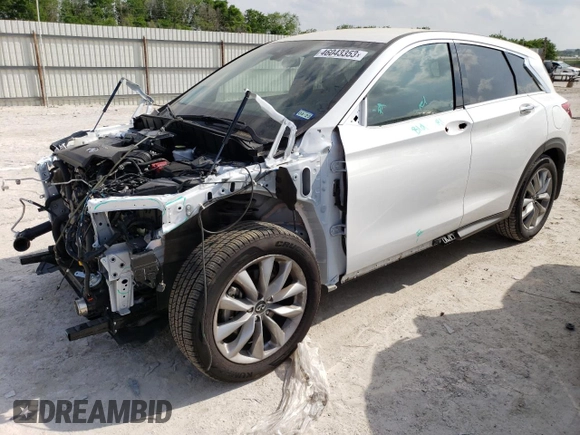 2021 Infiniti QX50 Pure z VIN 3PCAJ5AA0MF110169, wystawiony jako Copart lot #46043353 z przebiegiem 41 107 mil mil oraz . Historia ofert i sprzedaży dostępna na DreamBid. Obrazek 1.