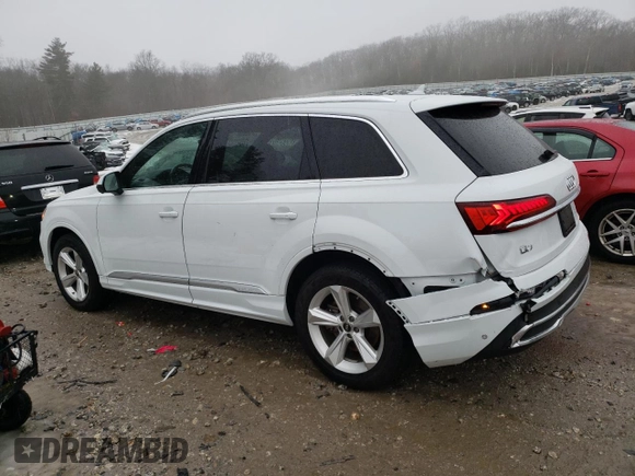 2022 Audi Q7 Premium Plus with VIN WA1LJBF70ND020124, listed as a Copart auction lot 42432685 with 36,644 mi miles and Salvage title. Bid and sale history available at DreamBid. Image 2.
