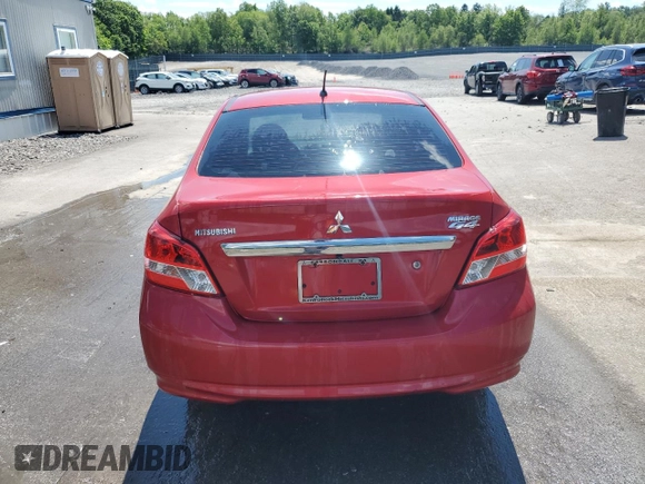 2019 Mitsubishi Mirage ES with VIN ML32F3FJ4KHF13299, listed as a Copart auction lot 58901695 with 58,644 mi miles and Salvage title. Bid and sale history available at DreamBid. Image 6.