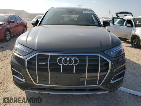 2021 Audi Q5 with VIN WA1AABFY1M2107377, listed as a Copart auction lot 44348435 with 86,408 mi miles and Salvage title. Bid and sale history available at DreamBid. Image 5.