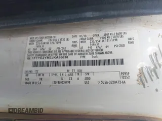 2018 Ford Transit Cargo with VIN 1FTYE2YM3JKA96638, listed as a IAAI auction lot 41319002 with Not Provided miles. Bid and sale history available at carsss.com. Image 9.