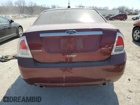2007 Ford Fusion SEL with VIN 3FAHP08187R148246, listed as a Copart auction lot 48866985 with 167,293 mi miles and Salvage Title. Bid and sale history available at carsss.com. Image 6.