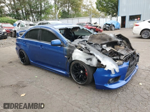 2008 Mitsubishi Lancer Evolution GSR with VIN JA3AW86VX8U044188, listed as a Copart auction lot 70872314 with 0 mi miles and Salvage Title. Bid and sale history available at carsss.com. Image 4.