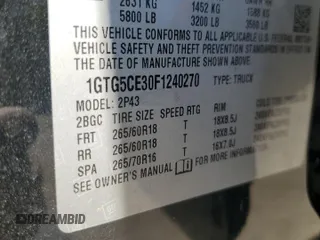 2015 GMC Canyon 2WD SLT with VIN 1GTG5CE30F1240270, listed as a Copart auction lot 80481794 with 138,227 mi miles and Salvage Title. Bid and sale history available at carsss.com. Image 14.