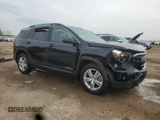 2020 GMC Terrain SLE with VIN 3GKALTEV9LL339448, listed as a Copart auction lot 55517915 with 33,250 mi miles and Salvage title. Bid and sale history available at DreamBid. Image 4.