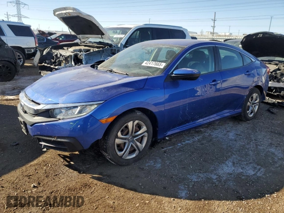 2016 Honda Civic LX with VIN 19XFC2F58GE068631, listed as a Copart auction lot 42417665 with 109,305 mi miles and Salvage Title. Bid and sale history available at carsss.com. Image 1.