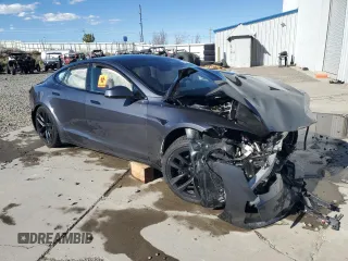 2023 Tesla Model S with VIN 5YJSA1E59PF522444, listed as a Copart auction lot 49835095 with Not provided miles and Salvage title. Bid and sale history available at DreamBid. Image 4.