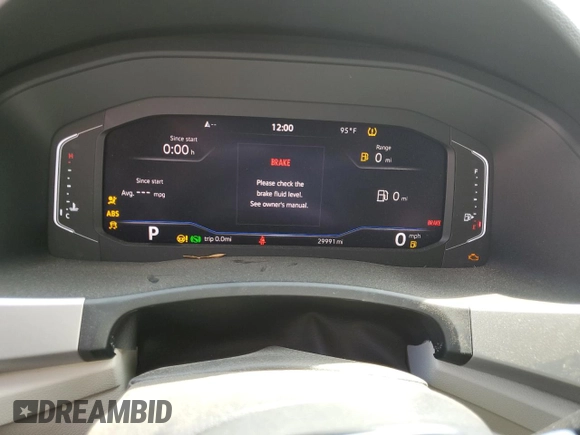 2022 Volkswagen Atlas SE with VIN 1V2JR2CA6NC544260, listed as a Copart auction lot 53552205 with 29,991 mi miles and Salvage title. Bid and sale history available at DreamBid. Image 9.