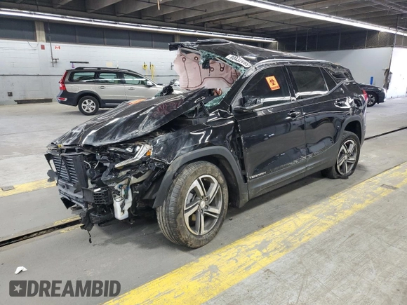 2020 GMC Terrain SLT z VIN 3GKALVEV1LL249562, wystawiony jako Copart lot #60432695 z przebiegiem Nie podano mil oraz Szkoda całkowita • Salvage title. Historia ofert i sprzedaży dostępna na DreamBid. Obrazek 1.