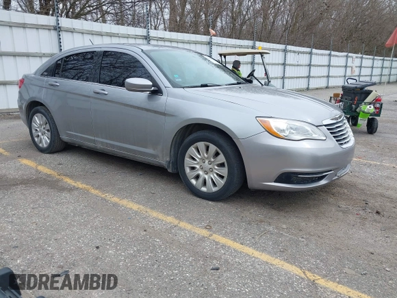 2014 Chrysler 200 LX with VIN 1C3CCBAB5EN211113, listed as a IAAI auction lot 41948163 with 143,355 mi miles. Bid and sale history available at carsss.com. Image 1.