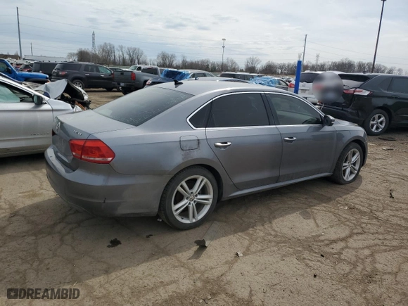 2014 Volkswagen Passat TDI SE w/Sunroof with VIN 1VWBN7A36EC001541, listed as a Copart auction lot 53241295 with 152,365 mi miles and Clean Title. Bid and sale history available at carsss.com. Image 3.