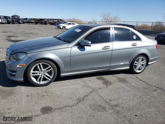2012 Mercedes-Benz C-Class C 250 Sport with VIN WDDGF4HB7CA604966, listed as a Copart auction lot 44846815 with 176,823 mi miles and Salvage Title. Bid and sale history available at carsss.com. Image 1.