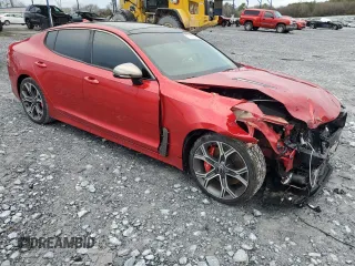 2020 Kia Stinger GT1 with VIN KNAE45LC6L6082408, listed as a Copart auction lot 87457524 with 84,510 mi miles and Salvage Title. Bid and sale history available at DreamBid. Image 4.