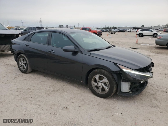 2021 Hyundai Elantra SE with VIN 5NPLL4AG4MH049458, listed as a Copart auction lot 45358155 with 58,475 mi miles and Salvage Title. Bid and sale history available at carsss.com. Image 4.