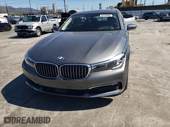 2018 BMW 7 Series 740e xDrive with VIN WBA7J2C55JG938385, listed as a Copart auction lot 49109985 with 81,567 mi miles and Salvage Title. Bid and sale history available at DreamBid. Image 11.