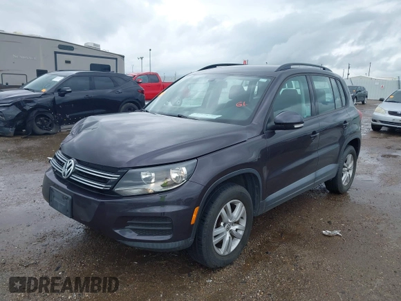 2016 Volkswagen Tiguan SE with VIN WVGAV7AX4GW580074, listed as a IAAI auction lot 42478199 with 114,357 mi miles and . Bid and sale history available at DreamBid. Image 2.