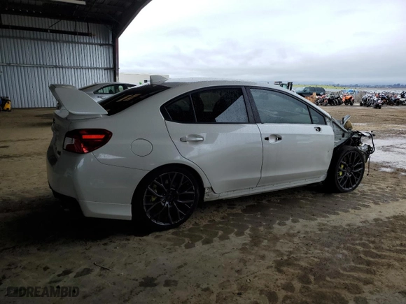 2018 Subaru WRX STI with VIN JF1VA2M62J9833122, listed as a Copart auction lot 45609215 with 36,498 mi miles and Salvage Title. Bid and sale history available at carsss.com. Image 3.
