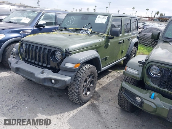 2020 Jeep Wrangler Unlimited Sport S с VIN 1C4HJXDG6LW285952, выставлен на аукционе IAAI как лот 41666200 с пробегом 37 089 миль миль и . История ставок и продаж доступна на DreamBid. Изображение 2.