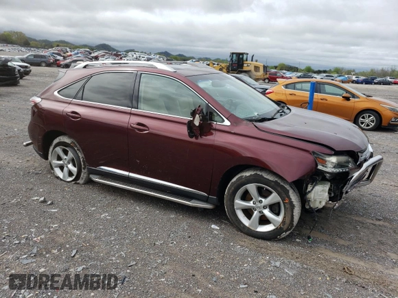 2013 Lexus RX 350 with VIN JTJBK1BA4D2034609, listed as a Copart auction lot 52022985 with 99,542 mi miles and Salvage Title. Bid and sale history available at carsss.com. Image 4.