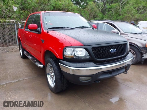 2003 Ford F-150 XLT with VIN 1FTRW08L63KA75640, listed as a IAAI auction lot 41952912 with 1 mi miles. Bid and sale history available at carsss.com. Image 1.