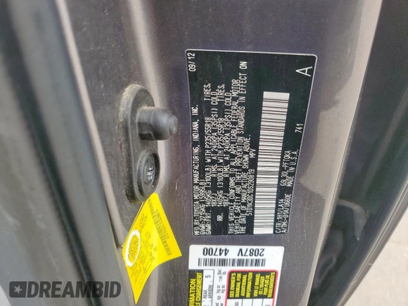 2013 Toyota Sienna XLE AAS with VIN 5TDYK3DC1DS290819, listed as a Copart auction lot 50913185 with 108,765 mi miles and Non Repairable. Bid and sale history available at carsss.com. Image 14.