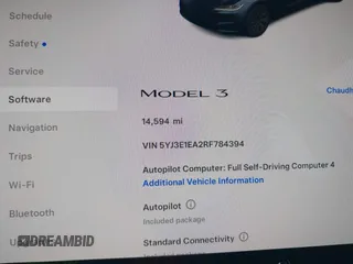 2024 Tesla Model 3 z VIN 5YJ3E1EA2RF784394, wystawiony jako IAAI lot #42034036 z przebiegiem 14 594 mil mil oraz . Historia ofert i sprzedaży dostępna na DreamBid. Obrazek 7.