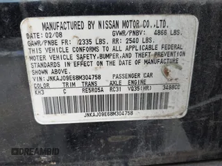 2008 Infiniti EX Journey with VIN JNKAJ09E68M304758, listed as a IAAI auction lot 41518469 with 244,915 mi miles and . Bid and sale history available at DreamBid. Image 9.