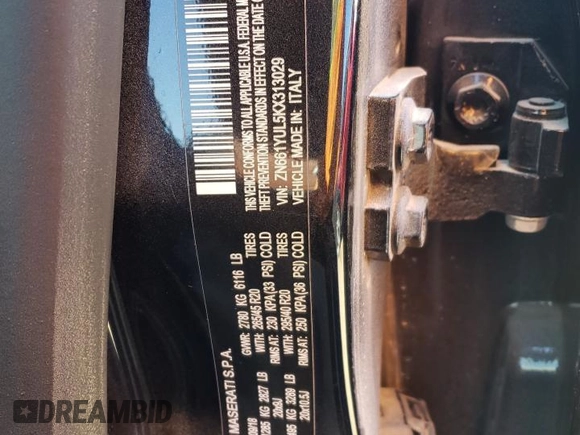 2019 Maserati Levante S with VIN ZN661YUL5KX313029, listed as a Copart auction lot 51837994 with 9,474 mi miles and Salvage Title. Bid and sale history available at carsss.com. Image 12.
