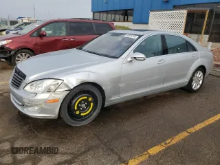 2007 Mercedes-Benz S 550 with VIN WDDNG71XX7A102888, listed as a Copart auction lot 54901285 with 214,792 mi miles and Salvage Title. Bid and sale history available at carsss.com. Image 1.