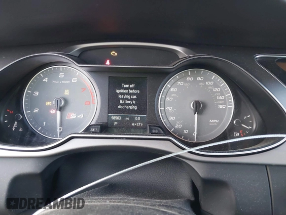 2015 Audi S4 Premium Plus with VIN WAUBGAFL5FA063297, listed as a IAAI auction lot 41334941 with 98,503 mi miles. Bid and sale history available at carsss.com. Image 7.