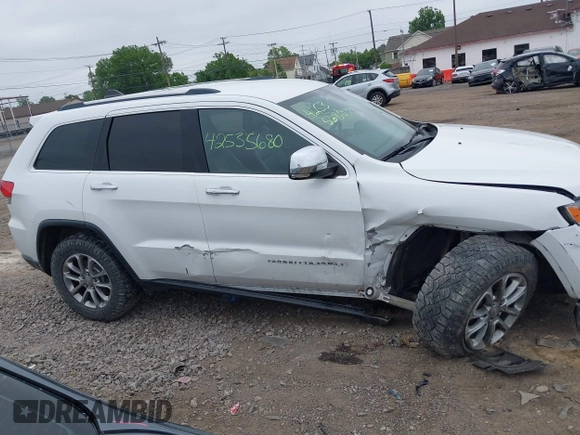 2016 Jeep Grand Cherokee Limited with VIN 1C4RJFBG8GC304073, listed as a IAAI auction lot 42535680 with 57,550 mi miles and . Bid and sale history available at DreamBid. Image 12.