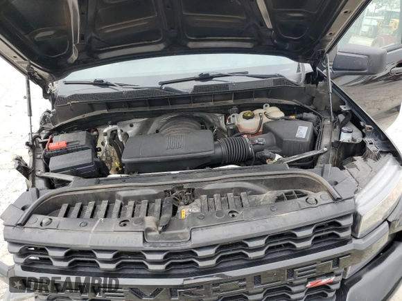 2021 Chevrolet Silverado 1500 Custom Trail Boss with VIN 1GCPYCEF5MZ296592, listed as a Copart auction lot 50968655 with 60,010 mi miles and Salvage Title. Bid and sale history available at DreamBid. Image 13.