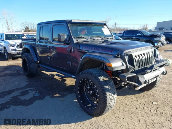 2020 Jeep Gladiator Rubicon with VIN 1C6JJTBG5LL179188, listed as a IAAI auction lot 41316367 with 136,670 mi miles and . Bid and sale history available at DreamBid. Image 1.