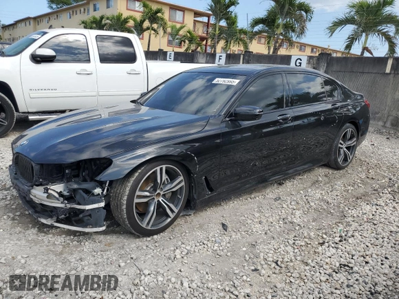 2017 BMW 7 Series 740i with VIN WBA7E2C34HG741026, listed as a Copart auction lot 52792995 with 91,462 mi miles and Salvage Title. Bid and sale history available at carsss.com. Image 1.