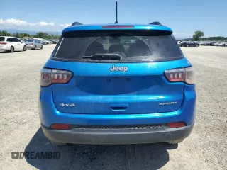 2018 Jeep Compass Sport with VIN 3C4NJDAB7JT373681, listed as a Copart auction lot 58225285 with 95,542 mi miles and Salvage title. Bid and sale history available at DreamBid. Image 6.