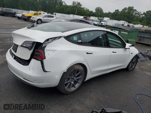 2023 Tesla Model 3 with VIN 5YJ3E1EA0PF463239, listed as a Copart auction lot 59770525 with 48,086 mi miles and Clean title. Bid and sale history available at DreamBid. Image 3.