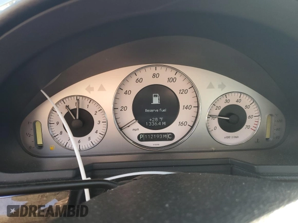 2007 Mercedes-Benz E-Class 3.5L with VIN WDBUF87X17X217722, listed as a Copart auction lot 41651355 with 112,193 mi miles and Salvage Title. Bid and sale history available at carsss.com. Image 9.