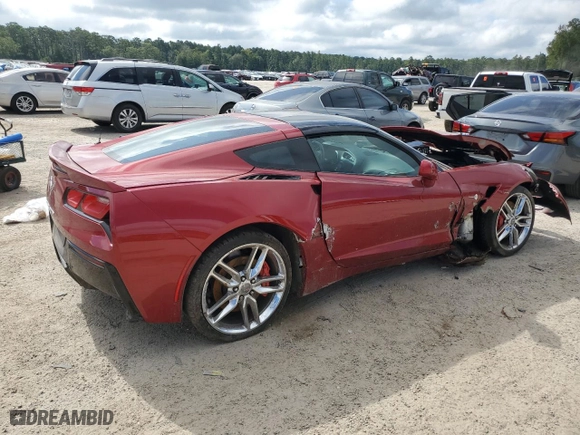 2015 Chevrolet Corvette Z51 3LT with VIN 1G1YM2D7XF5100461, listed as a Copart auction lot 68673454 with NaN miles and Salvage Title. Bid and sale history available at carsss.com. Image 3.