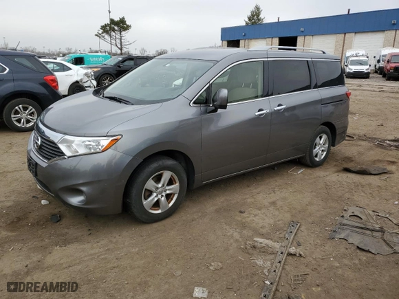 2017 Nissan Quest SV with VIN JN8AE2KP0H9165876, listed as a Copart auction lot 52314585 with 121,060 mi miles and Clean Title. Bid and sale history available at carsss.com. Image 1.